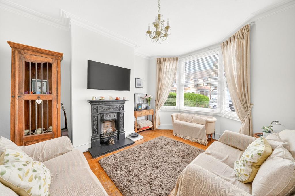 Living room, fireplace