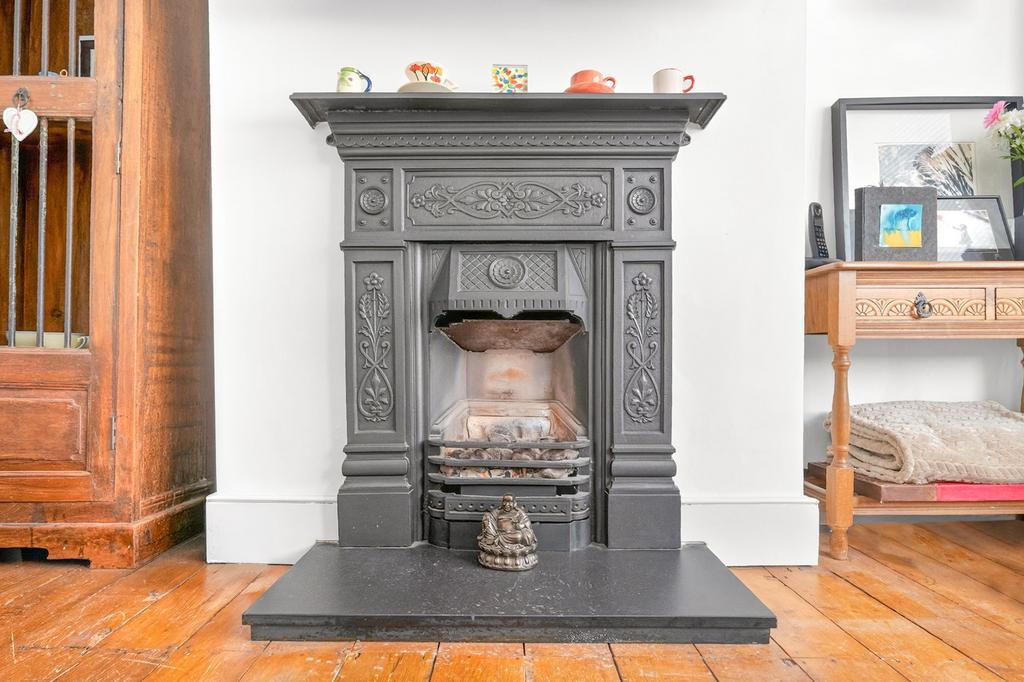Reception room, fireplace
