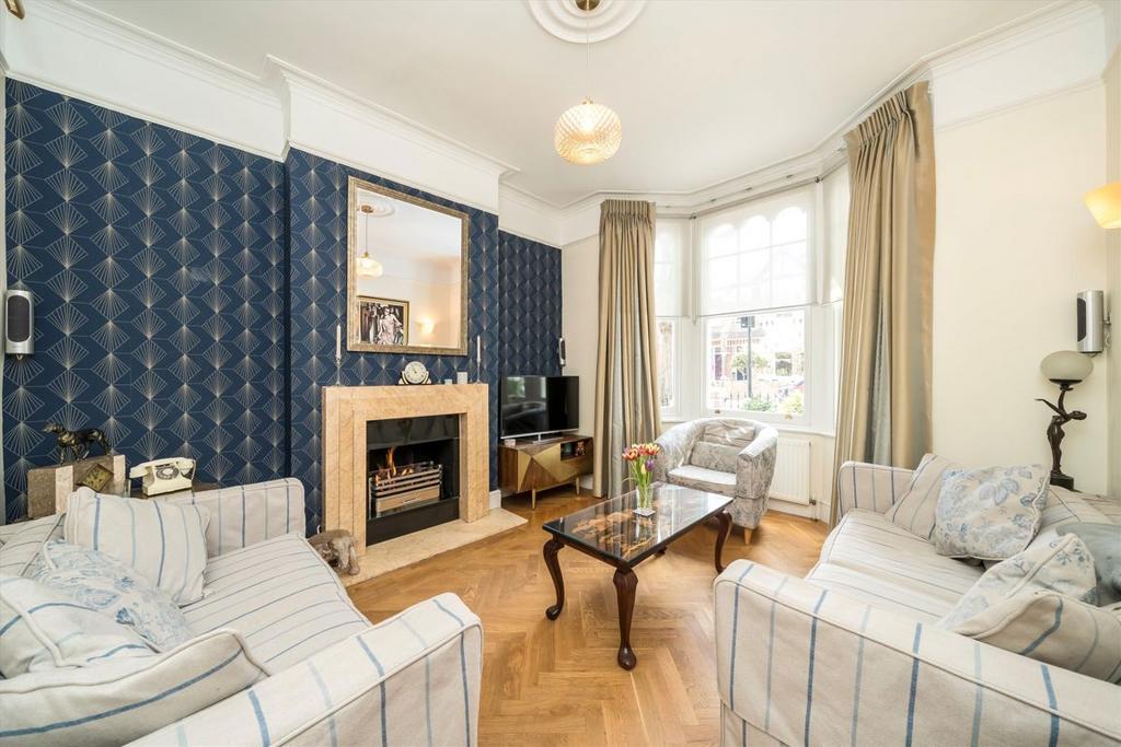 Living room, fireplace