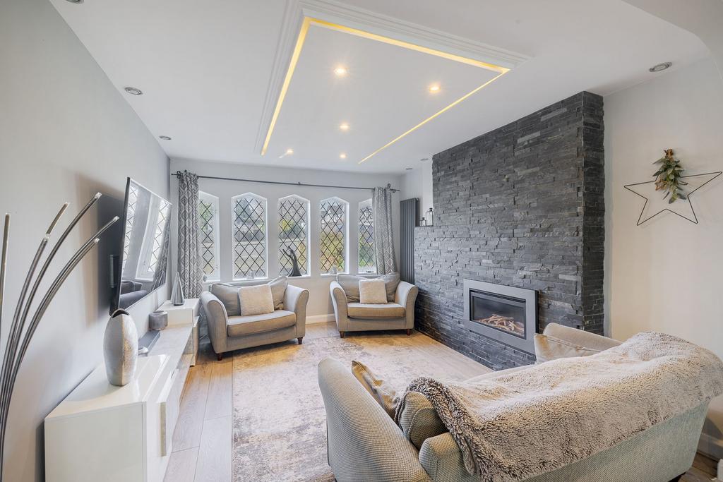 Living room, fireplace