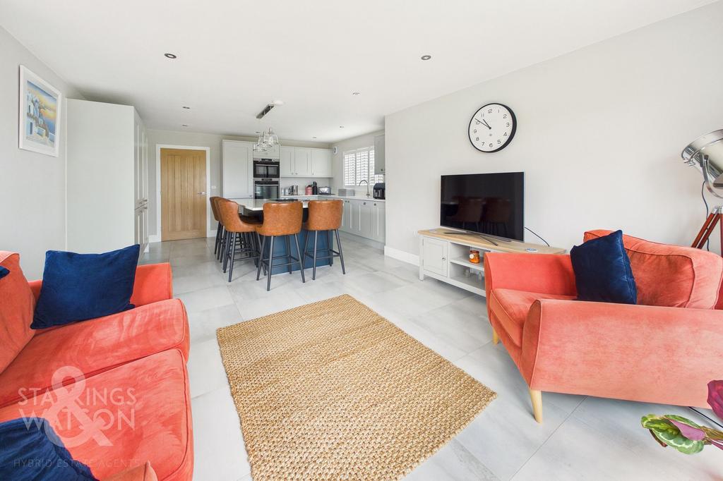 Open-plan living area, open plan living
