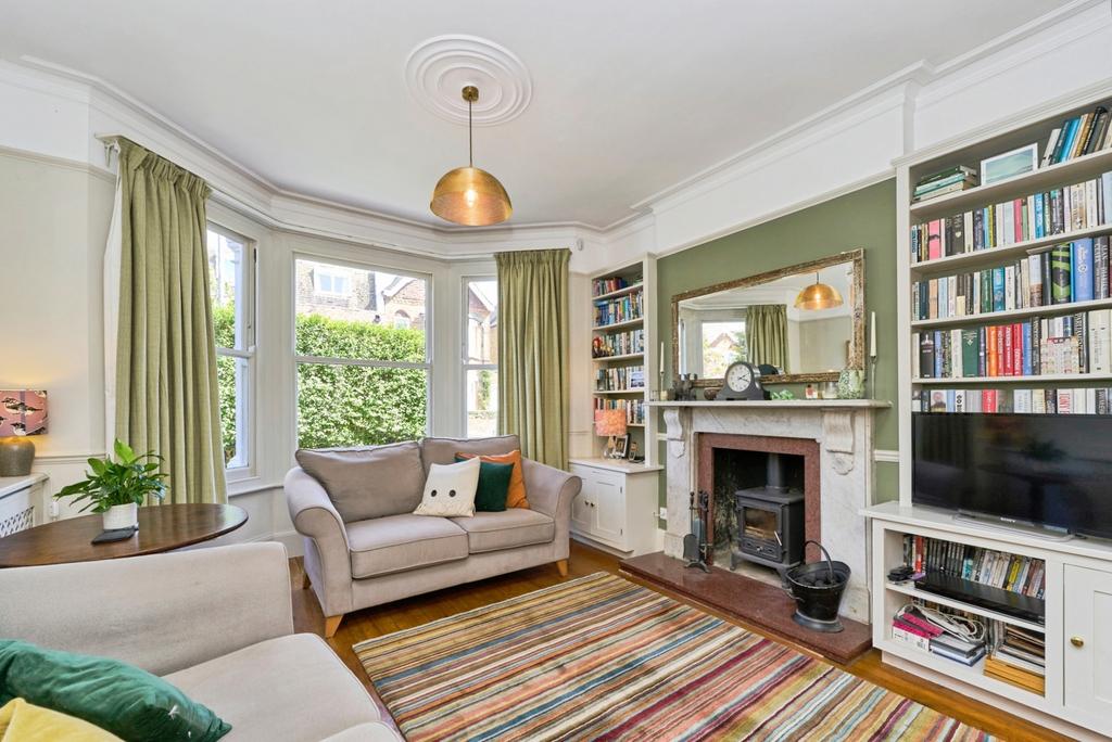 Living room, fireplace