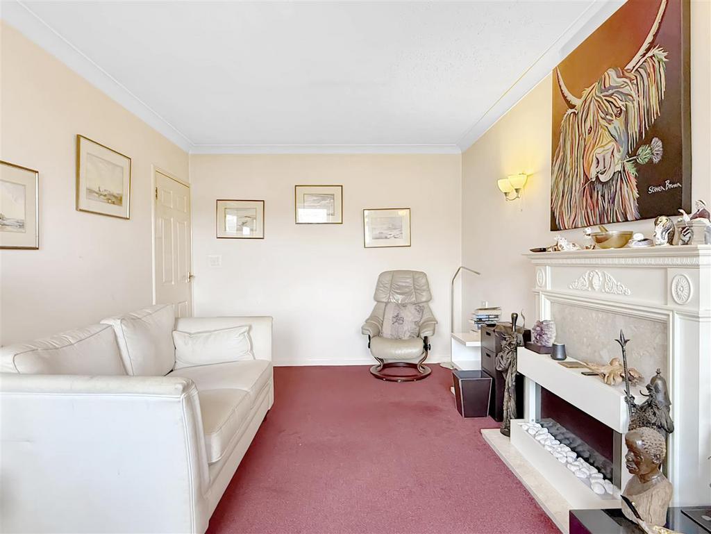 Living room, fireplace