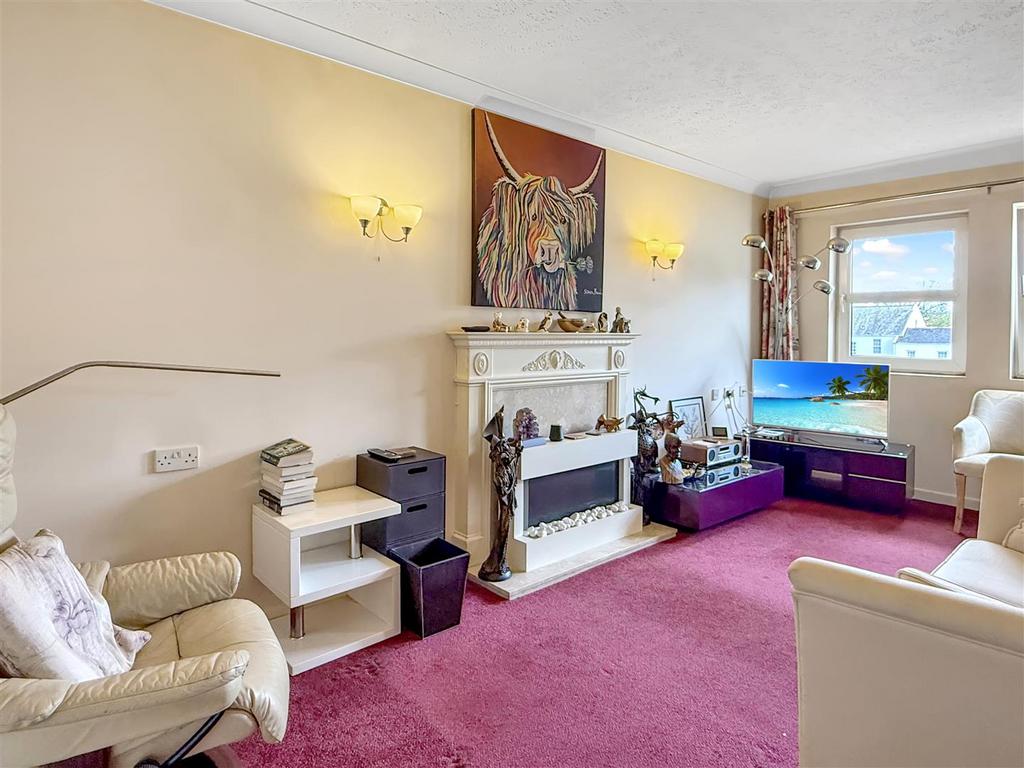 Living room, fireplace