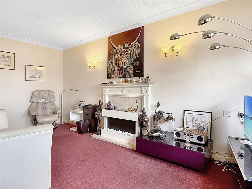 Living room, fireplace