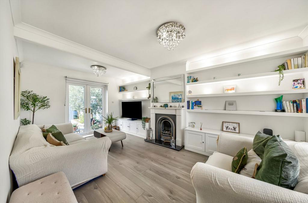 Living room, fireplace