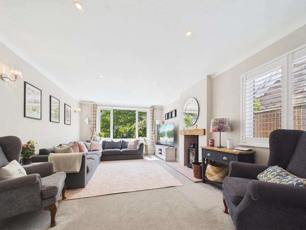 Living room, fireplace