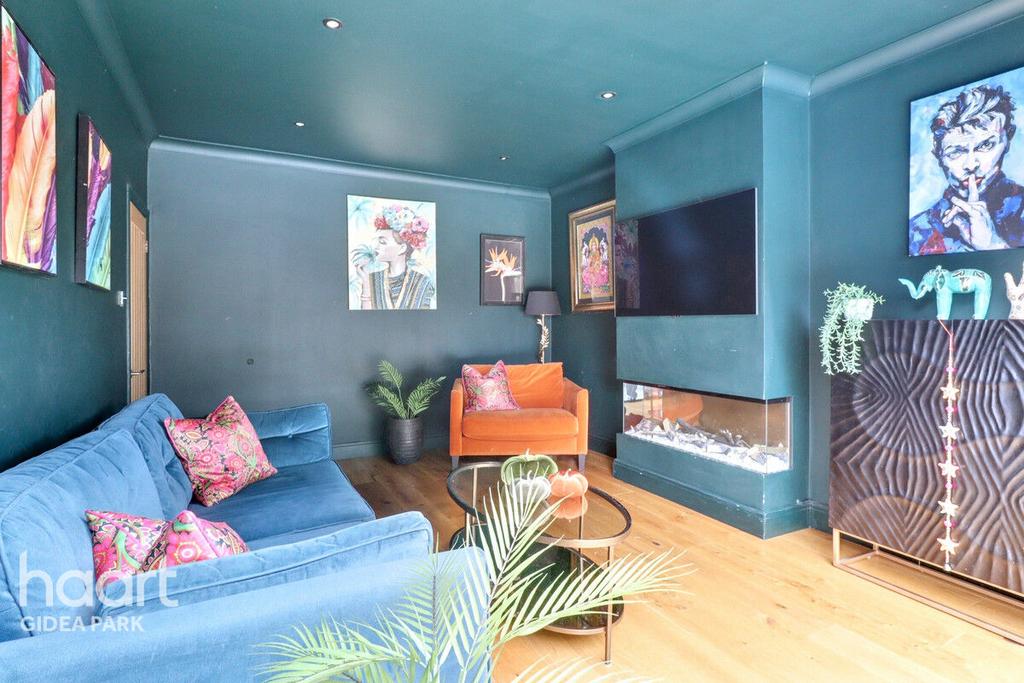 Living room, fireplace