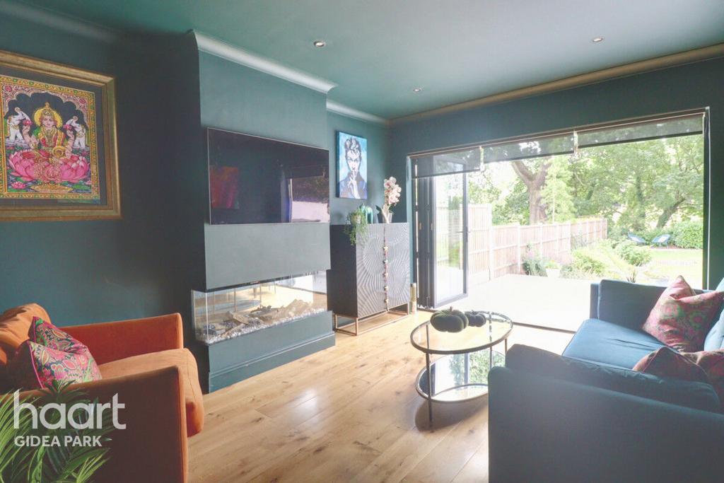 Living room, fireplace