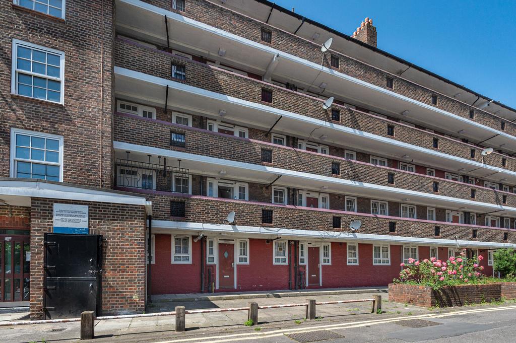 Apartment building facade, block of apartments