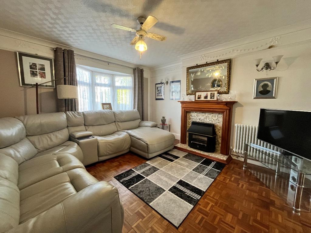 Living room, fireplace