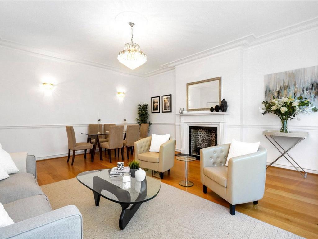 Living room, fireplace