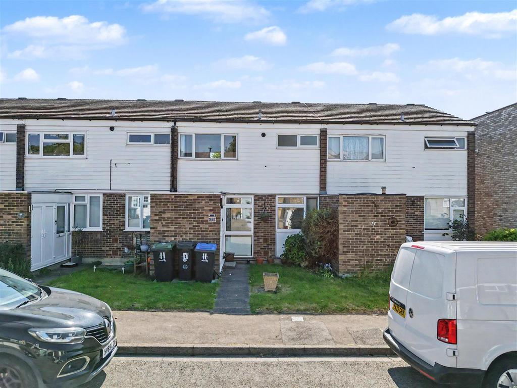 Semi-detached house exterior, driveway