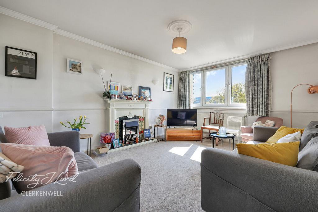 Living room, fireplace