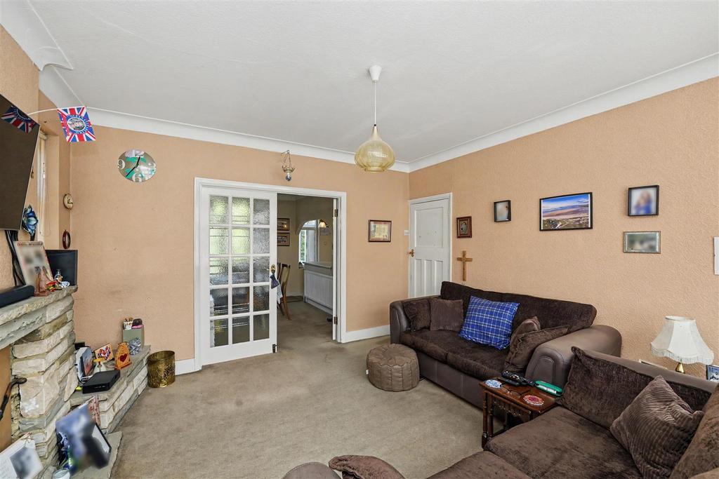 Living room, fireplace