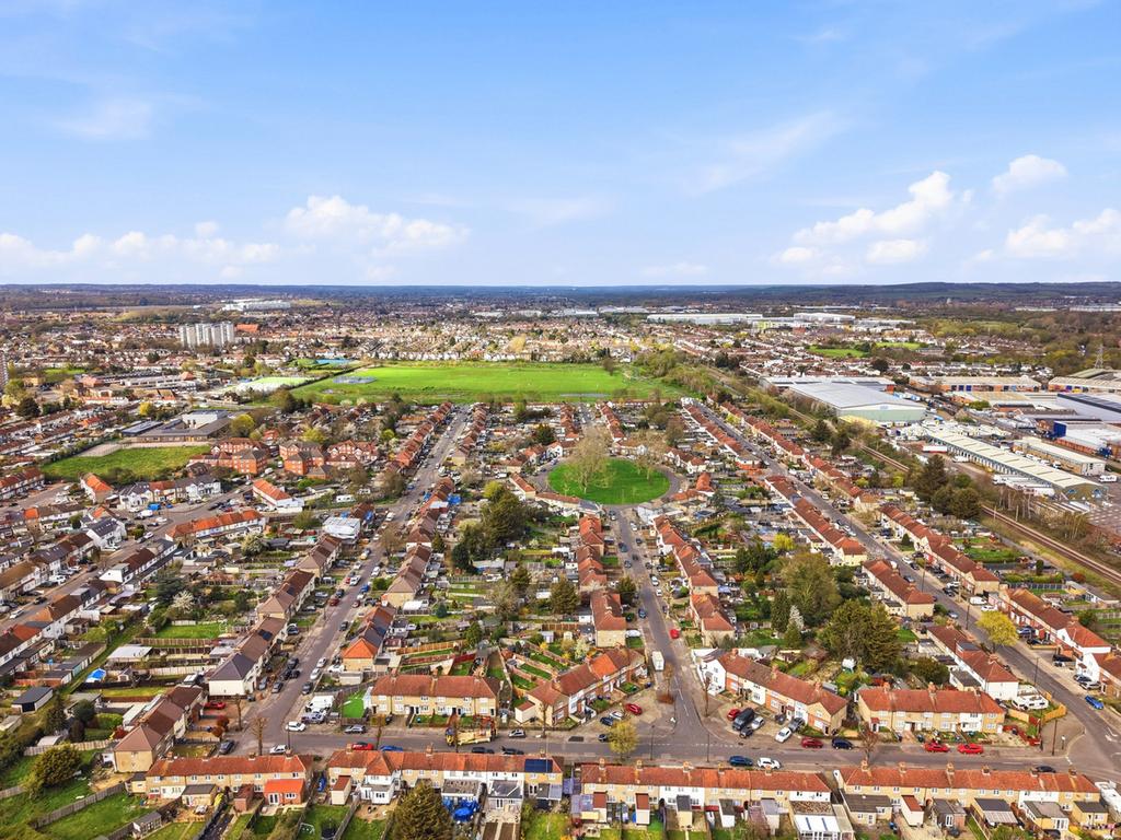 Aerial view, land
