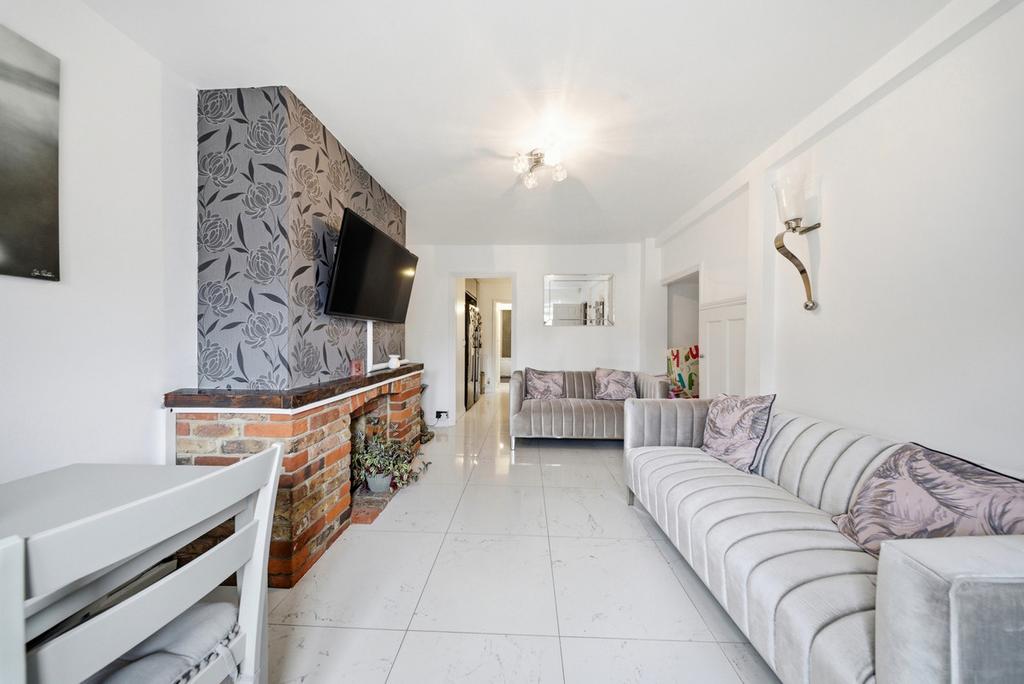 Living room, fireplace