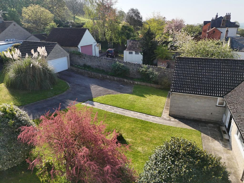 Front garden and double garage
