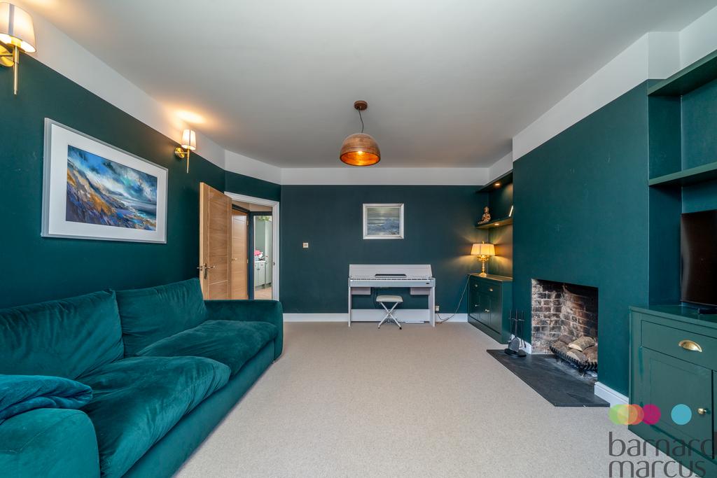 Living room, fireplace