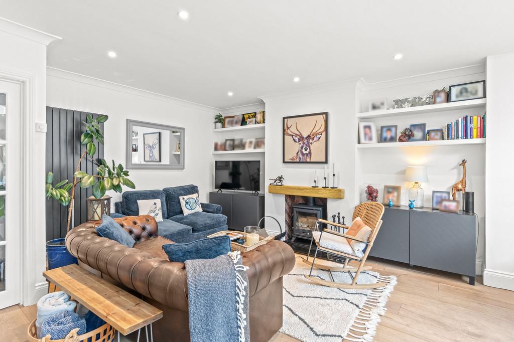 Living room, fireplace