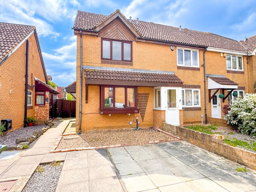 Semi-detached house exterior, driveway