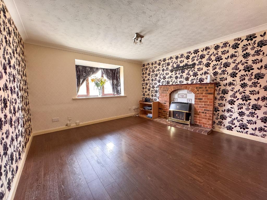 Living room, fireplace