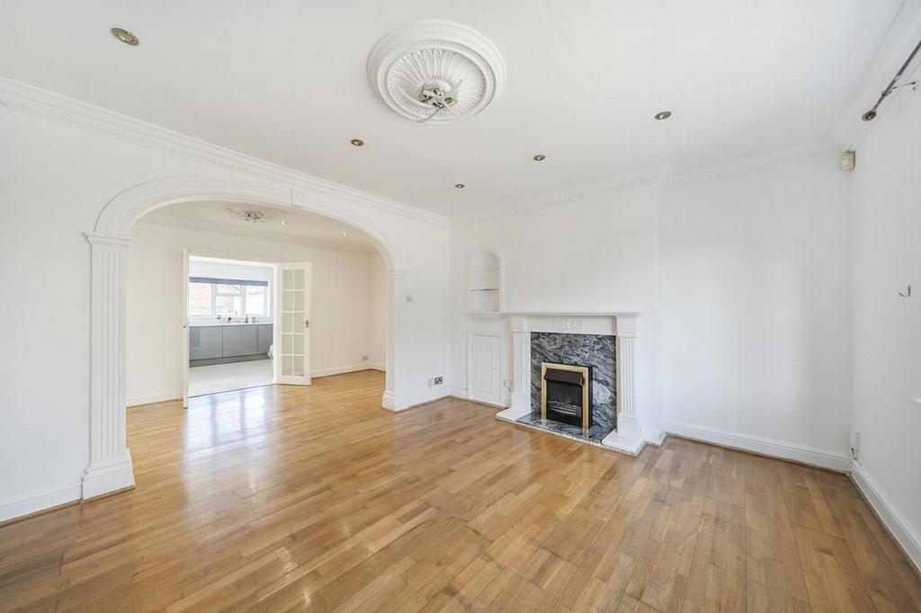 Living room, fireplace