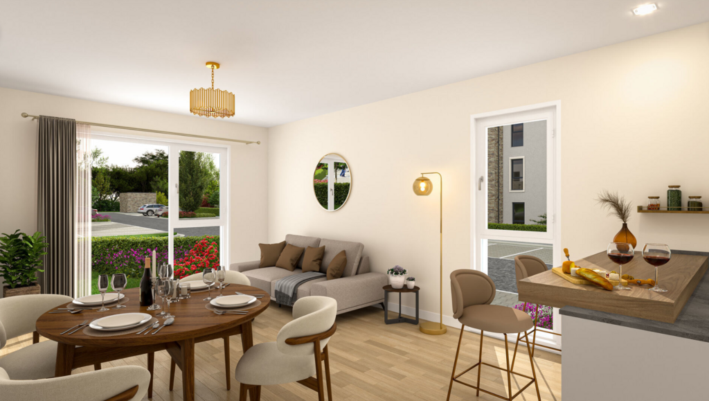 Open-plan living area