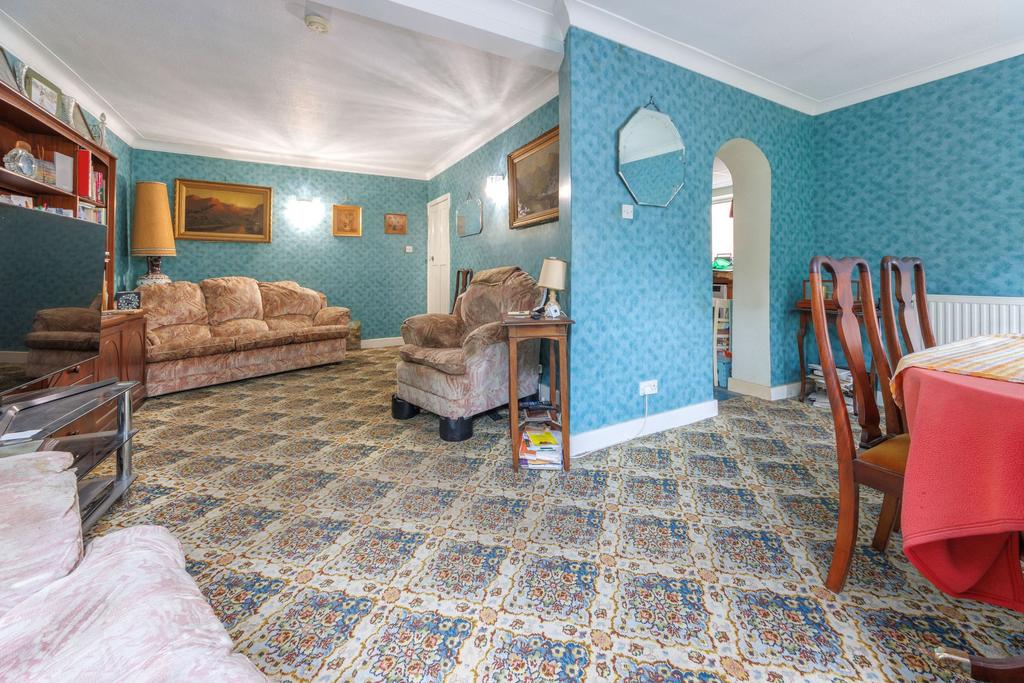Open-plan living area, open plan living
