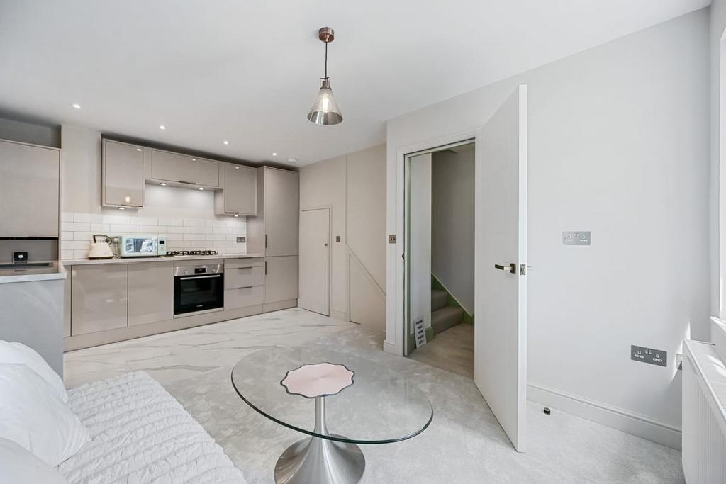 Studio apartment interior, open plan living