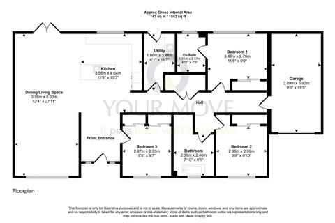3 bedroom bungalow for sale, Bluebell Gardens, Dumfries DG1