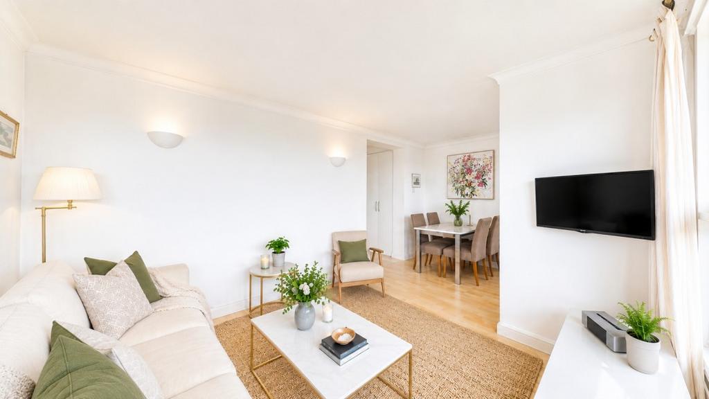 Open-plan living area, open plan living