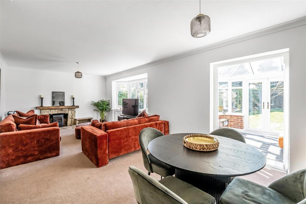 Open-plan living area, open plan living, fireplace