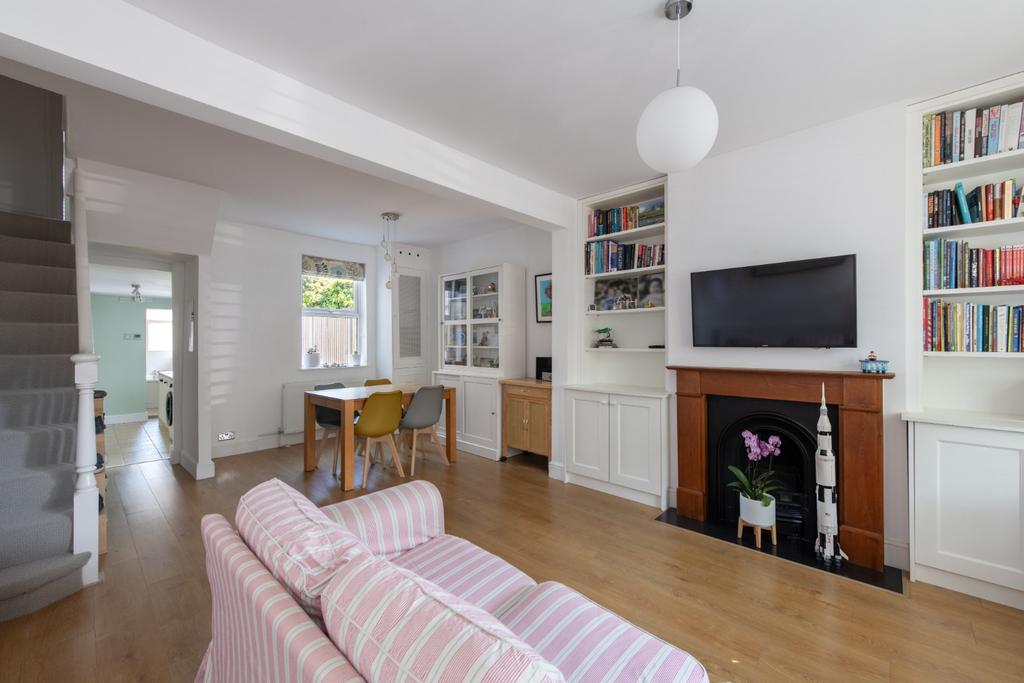 Open-plan living area, open plan living, fireplace