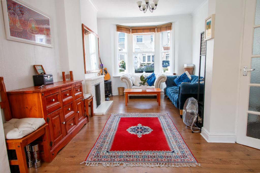 Living room, fireplace