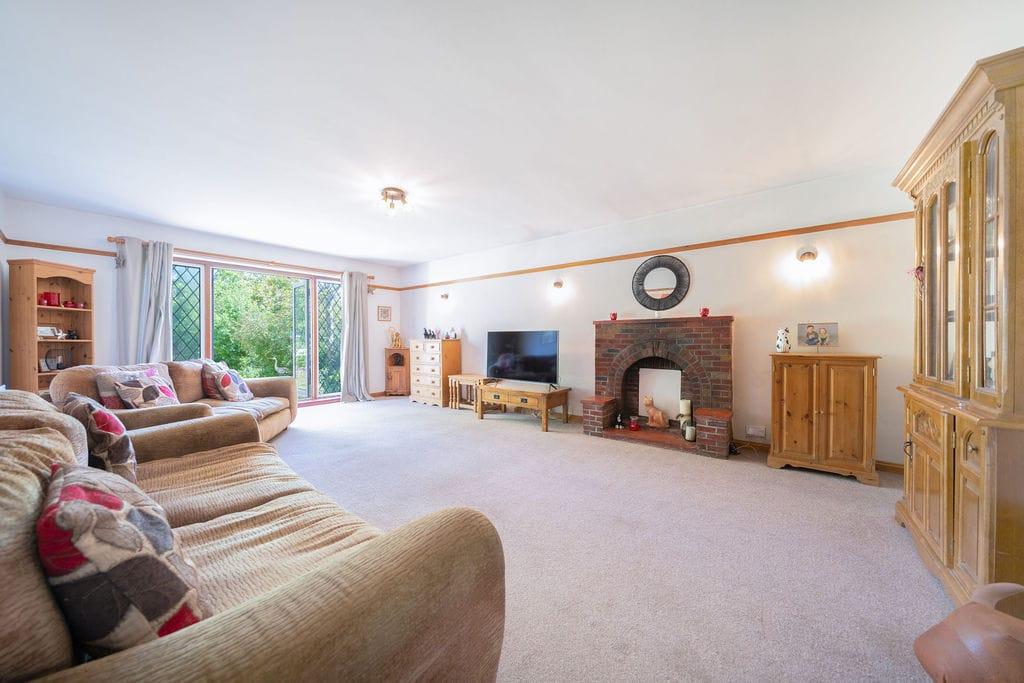 Living room, fireplace