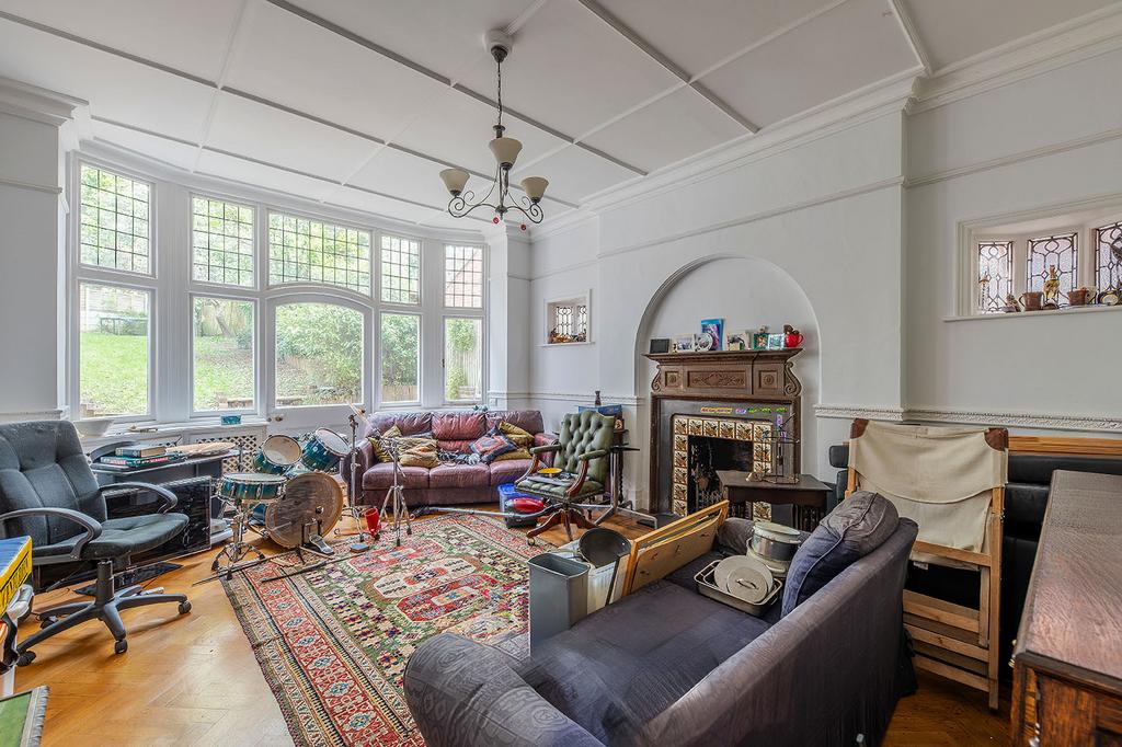 Living room, fireplace