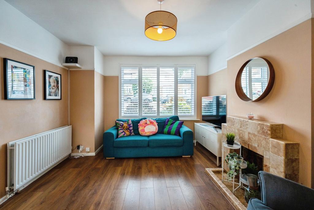 Living room, fireplace