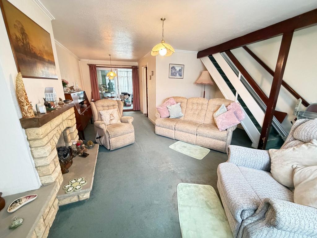 Living room, fireplace