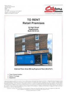 Retail property (high street) to rent, 24 High St Biggleswade SG18 0JL