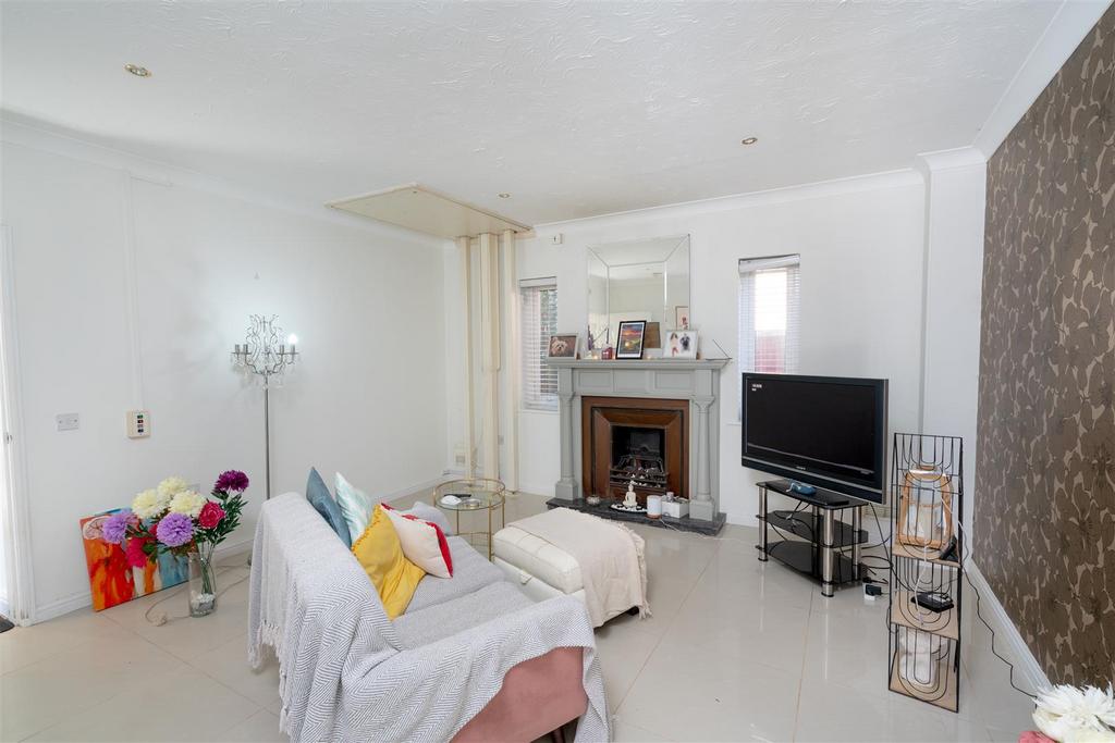 Living room, fireplace