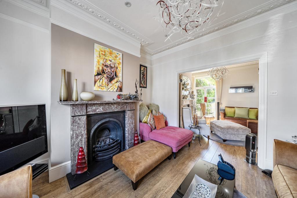 Living room, fireplace