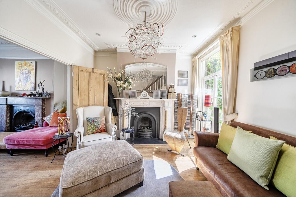 Living room, fireplace