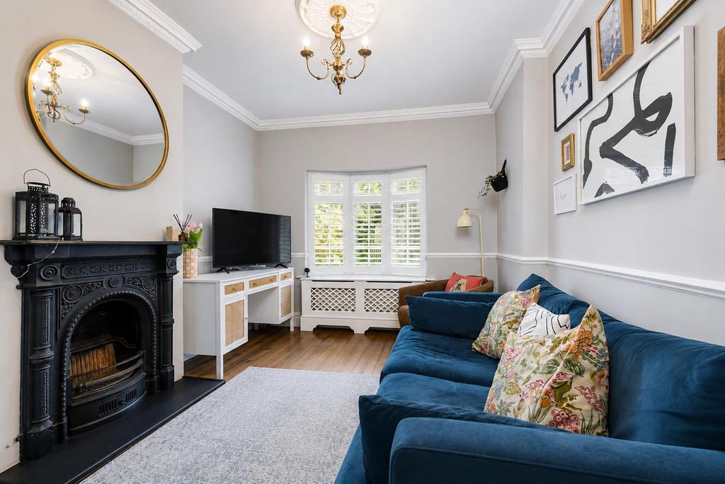 Living room, fireplace