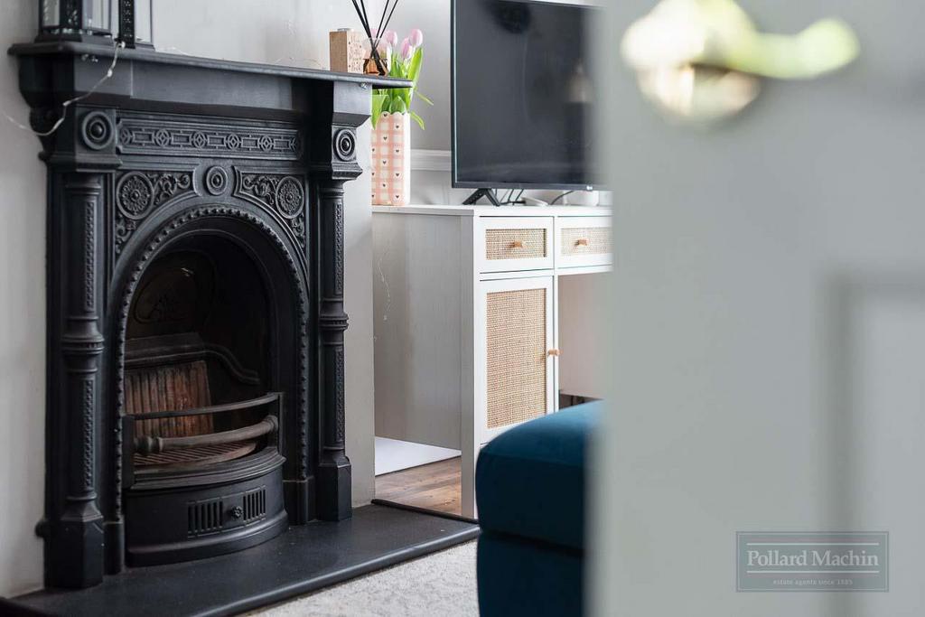 Living room, fireplace