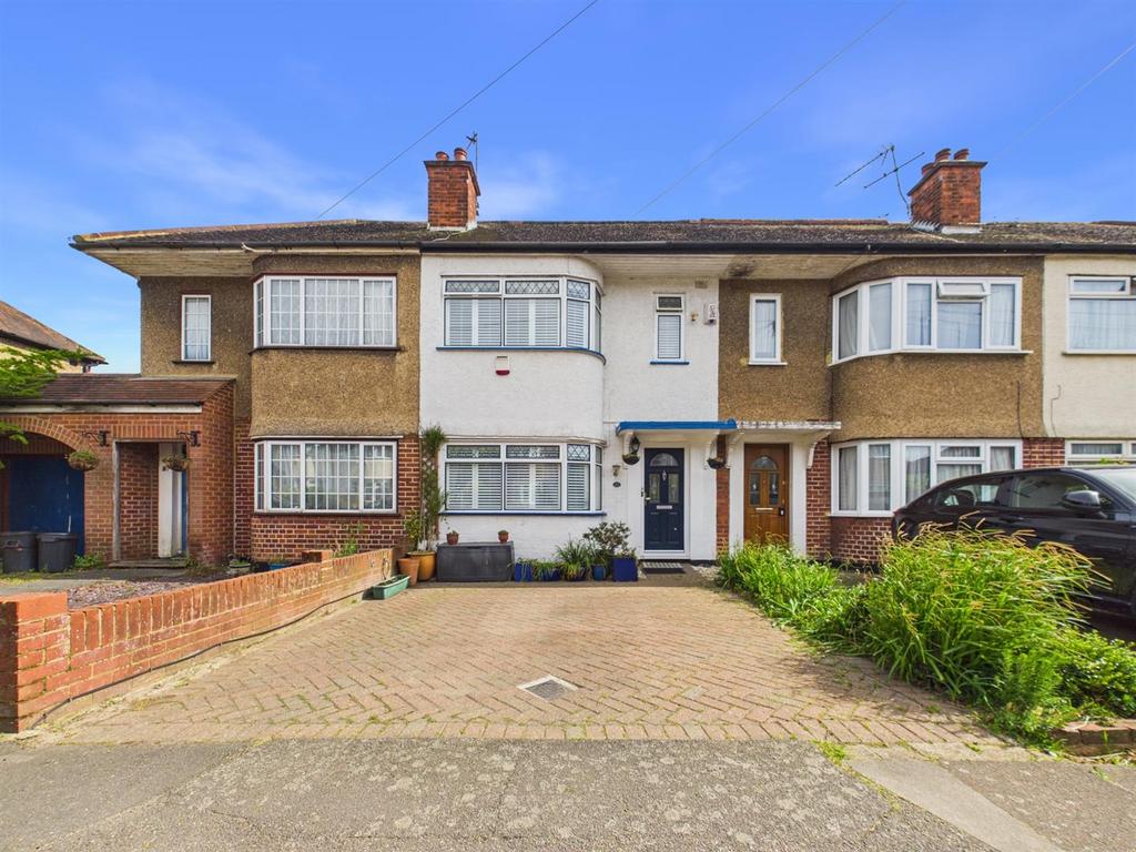 Semi-detached house exterior, driveway