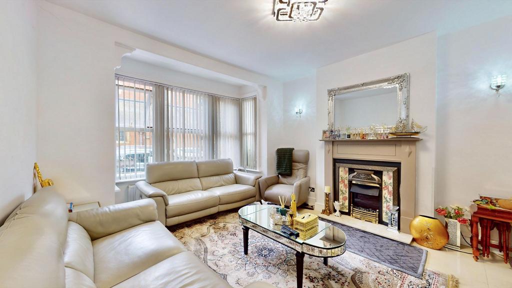 Living room, fireplace