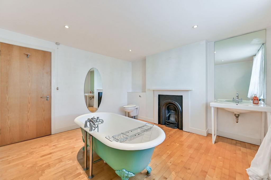 Bathroom, fireplace