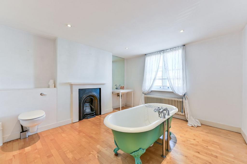 Bathroom, fireplace