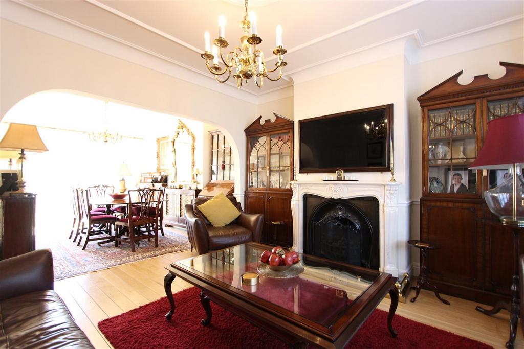 Living room, fireplace